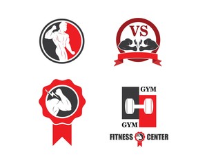gym,fitness icon logo illustration  template vector