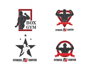gym,fitness icon logo illustration  template vector