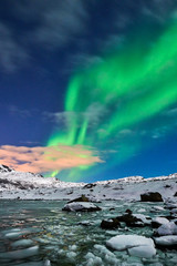 Fototapeta na wymiar Aurora borealis over Norway