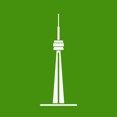 Illustration and icon CN Tower - Toronto Ontario - obrazy, fototapety, plakaty