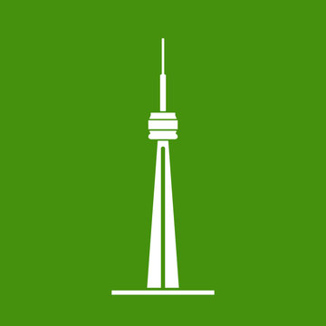 Illustration and icon CN Tower - Toronto Ontario