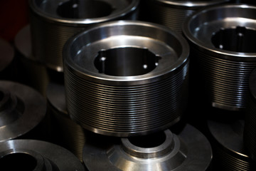 Metal products made by casting techniques closeup