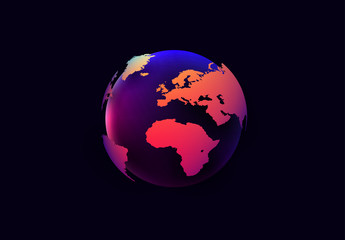 Earth planet realistic 3D
