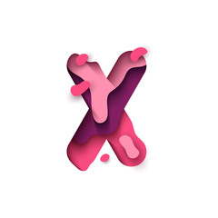 Paper cut letter X