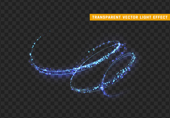 Magic light effect. Stardust blue glitter. Sparkle star dust vector illustration © lauritta