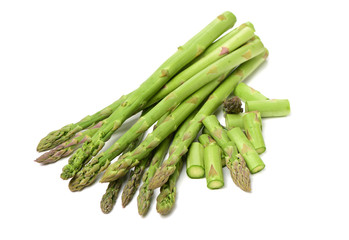 Asparagus on white background