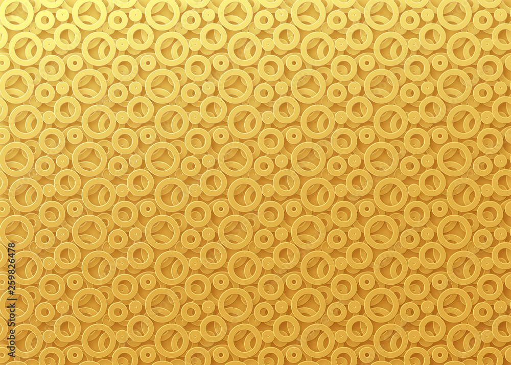 Poster abstract background with rings. texture circles spheres. pattern 3d round elements