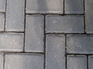 Old paving slab texture made from cement brick