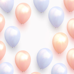 Balloons Background. Celebrate party banner with helium baloons.