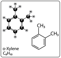 O-Xylene Molecule Structure