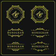 Luxury design set for wedding and decoration