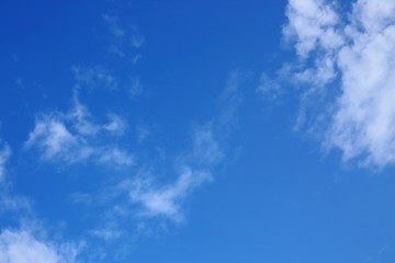 white cloud on blue sky in the morning, clear weather day background