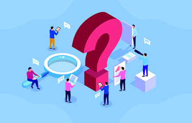 Business people discuss solving business problems