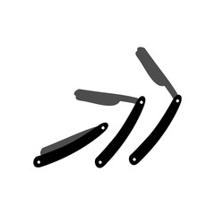 Straight razor icon. Vector illustration