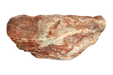 Stones with natural pattern isolated on white