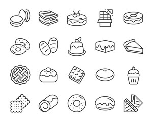 set of bakery icons