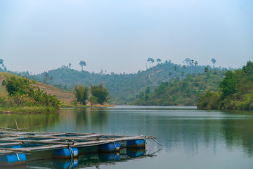 raft in the green lake