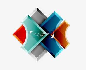 Geometrical 3d shapes background