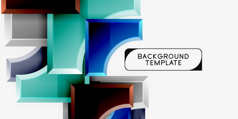 Geometrical 3d shapes background