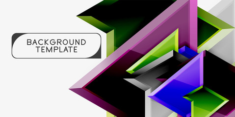 Triangular low poly background design, multicolored triangles. Vector