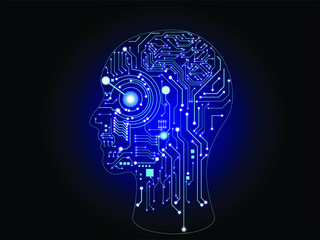 The role of artificial intelligence Will be very important in the future. vector illustration.