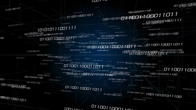 4k Digital binary code background
