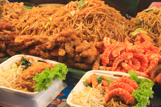 Delicious Street Food in Malin Plaza Night Market, Phuket, Thailand