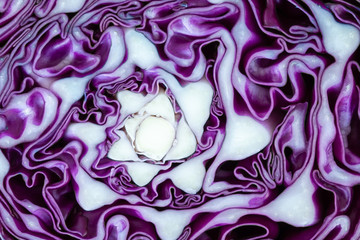 Abstract pattern purple cauliflower Vegetable slash , background textures