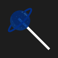 Planetary Lollipop Vector Transparency Blue