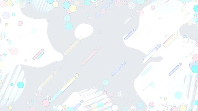 2d flat design cute geometric shapes motion graphics. (Looped)