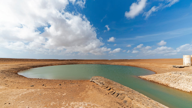 Water catchment in Grand Bara Desert of Djibouti