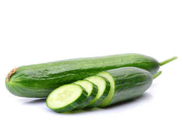 Cucumber on white background