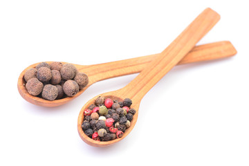 Pepper on white background