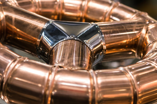 copper pipes and fittings for carrying out plumbing work