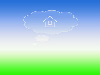 Abstract House In Sky