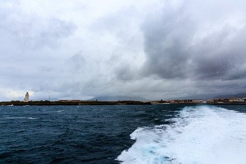 Water foam and coast