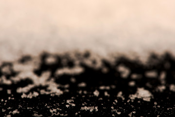 salt close up. salt on a black background