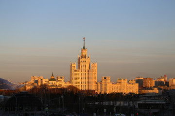Beautiful photo landscape of the Moscow high-rise