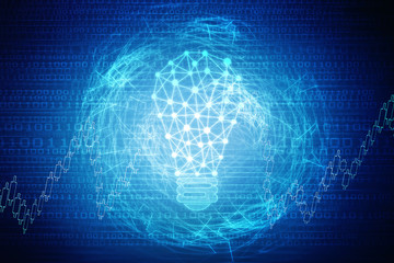 bulb future technology, innovation background, creative idea concept 