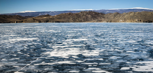  View of Lake Baikal in the coastal cliffs