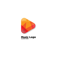 3D music logo icon template, vector illustration icon element - Vector