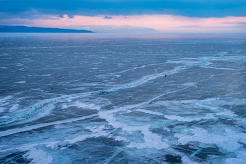 Dawn on Lake Baikal, Cape Burkhan, Olkhon Island