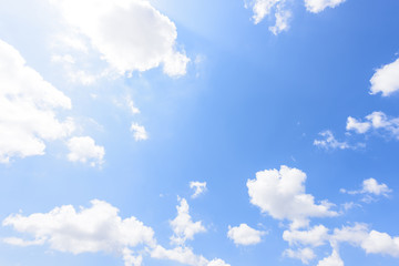 The nature of blue sky with cloud in the morning.