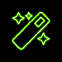 Obraz premium green neon symbol magic