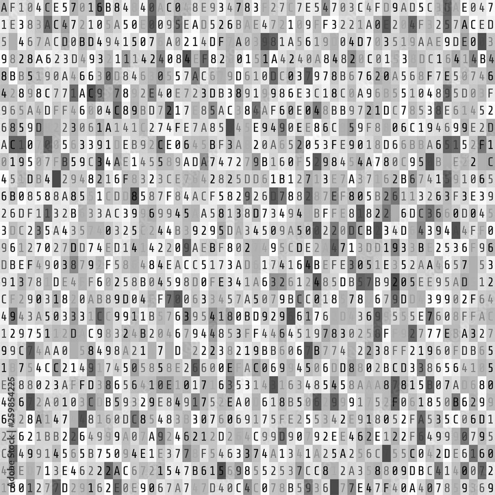 Poster hex code stream. abstract digital data element. matrix background. vector illustration
