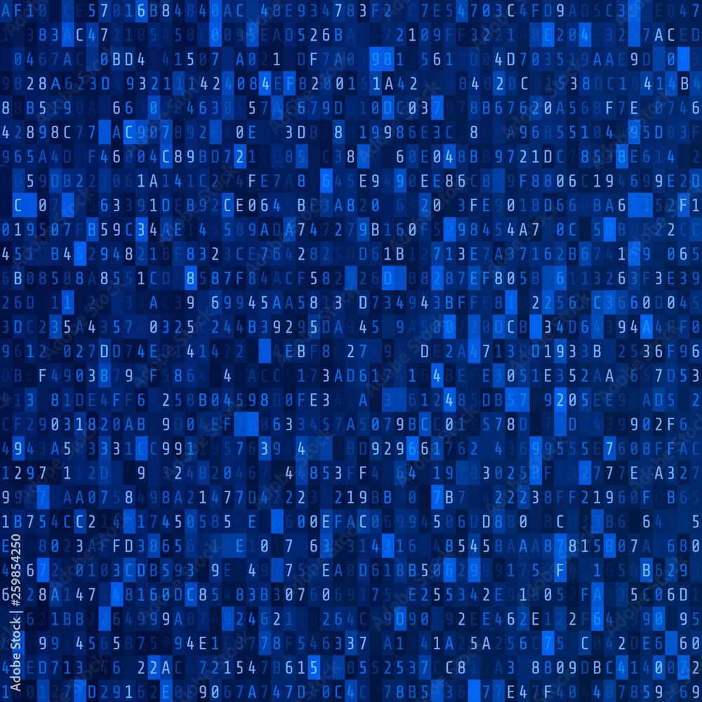 Poster hex code stream. cyber security concept. abstract digital data element. matrix background. vector il