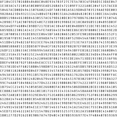 Random hexadecimal code stream. Abstract digital data element. Matrix background. Vector illustration isolated on white