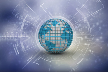 3d illustration Network community concept . Mixed media