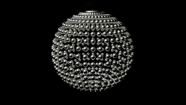 Elegant Minimal Sphere -Silver- 3D Motion Graphics Design