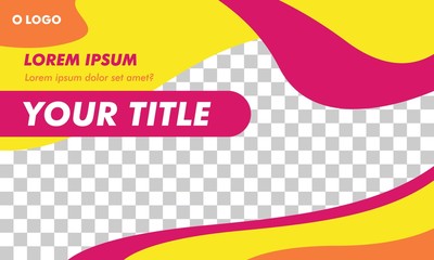 Flat Modern Landscape Banner Template for web or social media post